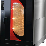 Horno de convección de 10 charolas con base para panadería